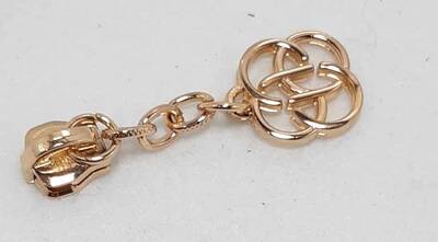 Çanta Aksesuar Light Gold Fermuar Başı Örgü Desen