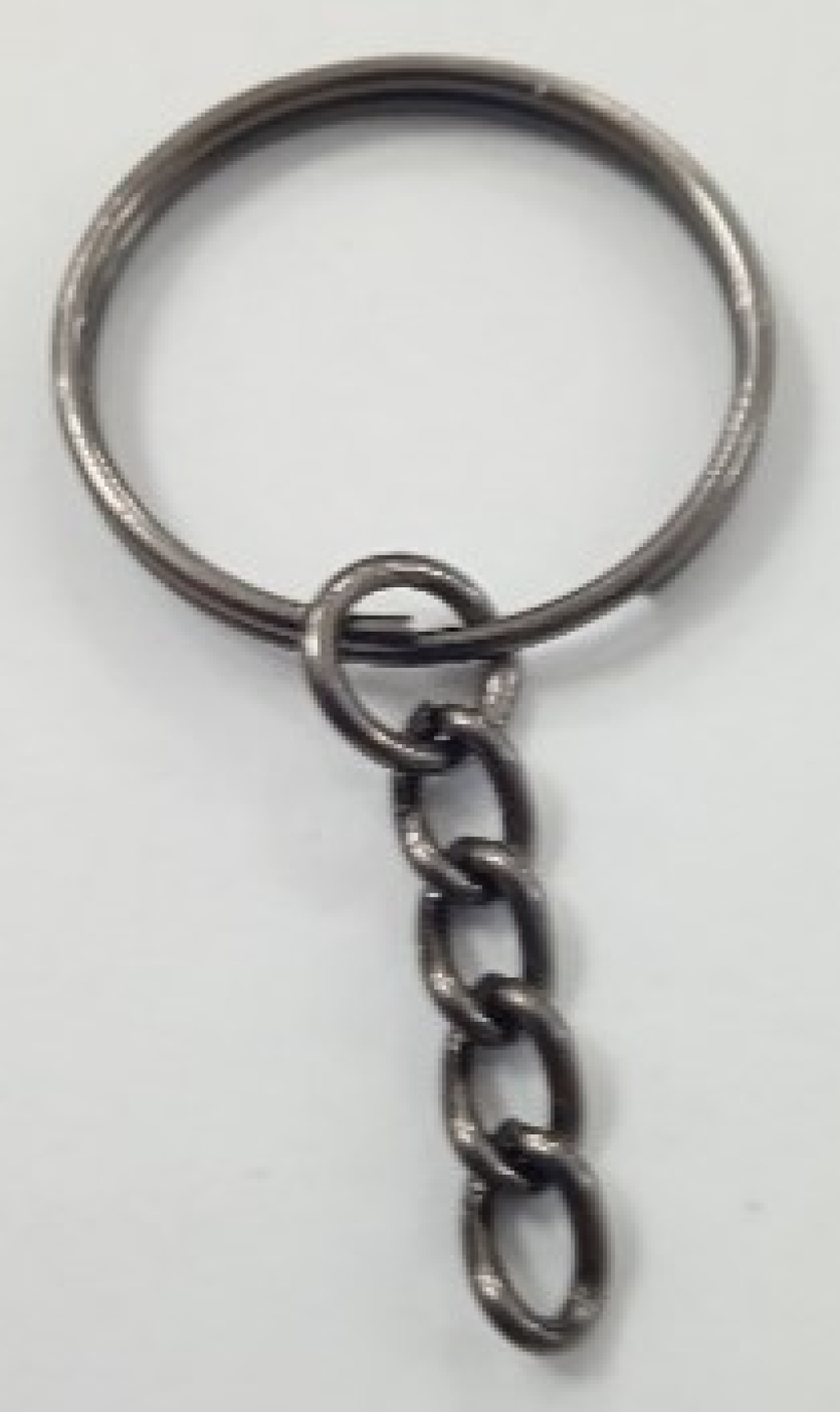 2 cm Zincirli Anahtarlık Halkası Üstten C Bağlantılı Tel Füme - (250 )