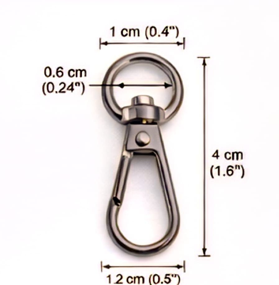 Metal Dönerli Papağan Kanca - 1 cm Çanta ve Anahtarlık Aparatı 20ADET