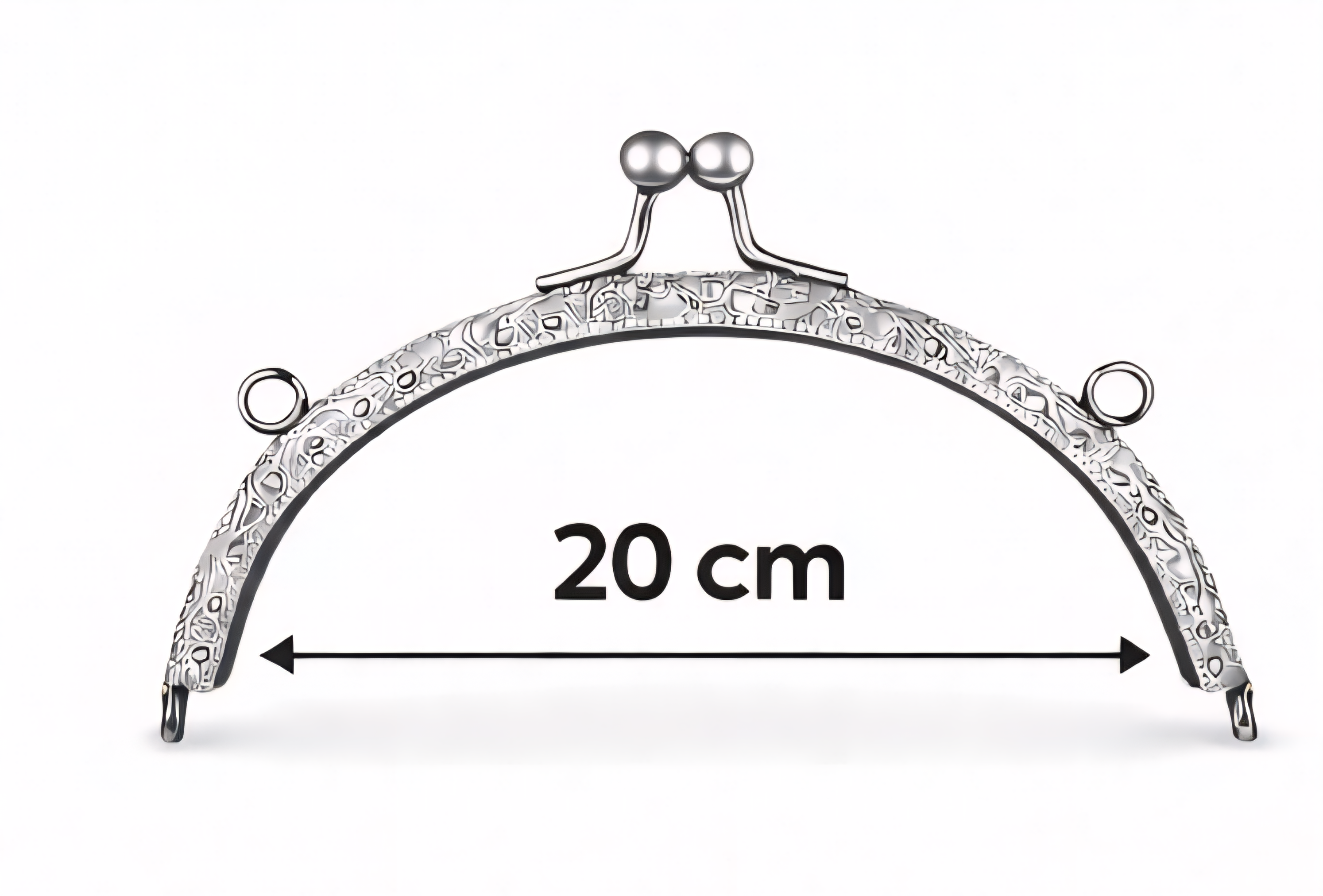 20 Cm Oval Çanta Bursu Metal Dikme Burs - Çanta Yapım Malzemesi, El Yapımı Çanta Aparatı