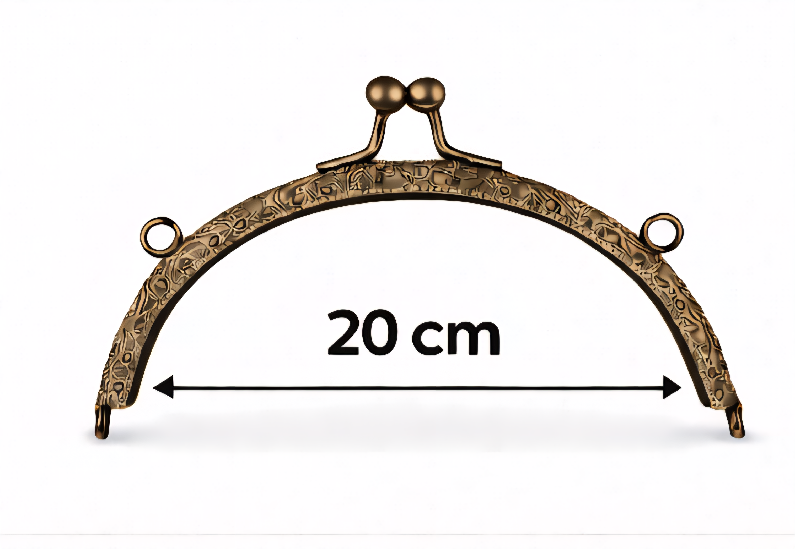 20 Cm Oval Çanta Bursu Metal Dikme Burs - Çanta Yapım Malzemesi, El Yapımı Çanta Aparatı