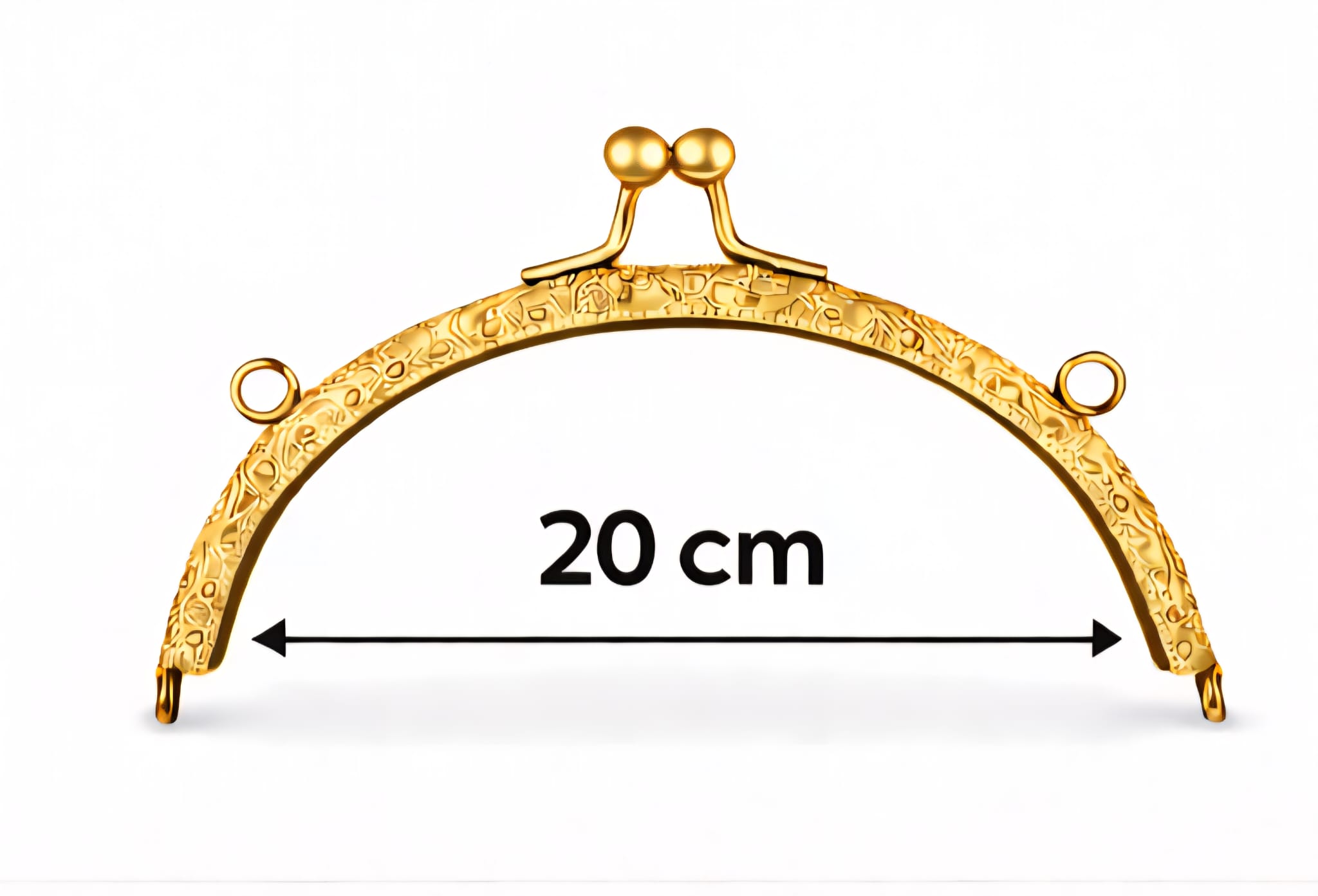 20 cm Oval Çanta Bursu Metal Çanta Kilidi - Çanta Yapım Aparatı, Makrome ve Örgü Çanta İçin
